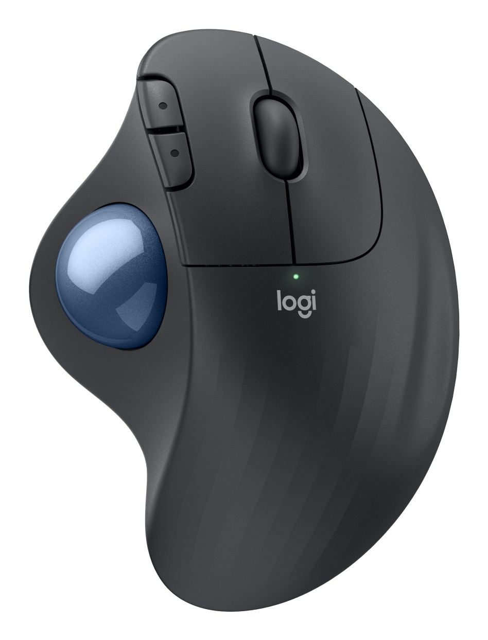 Logitech ERGO M575S Mouse Trackball Wireless Ergonomico con Bluetooth, Controllo Pollice, 2000 DPI - Grafite
