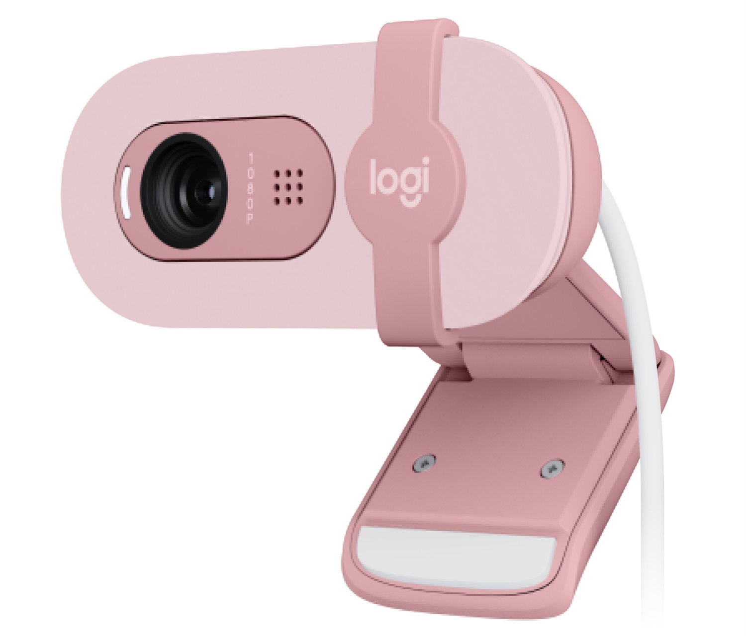 Logitech Brio 100 Webcam Full HD 2 MP 1920 x 1080 Pixel Rosa con Microfono Integrato e Bilanciamento Automatico Illuminazione