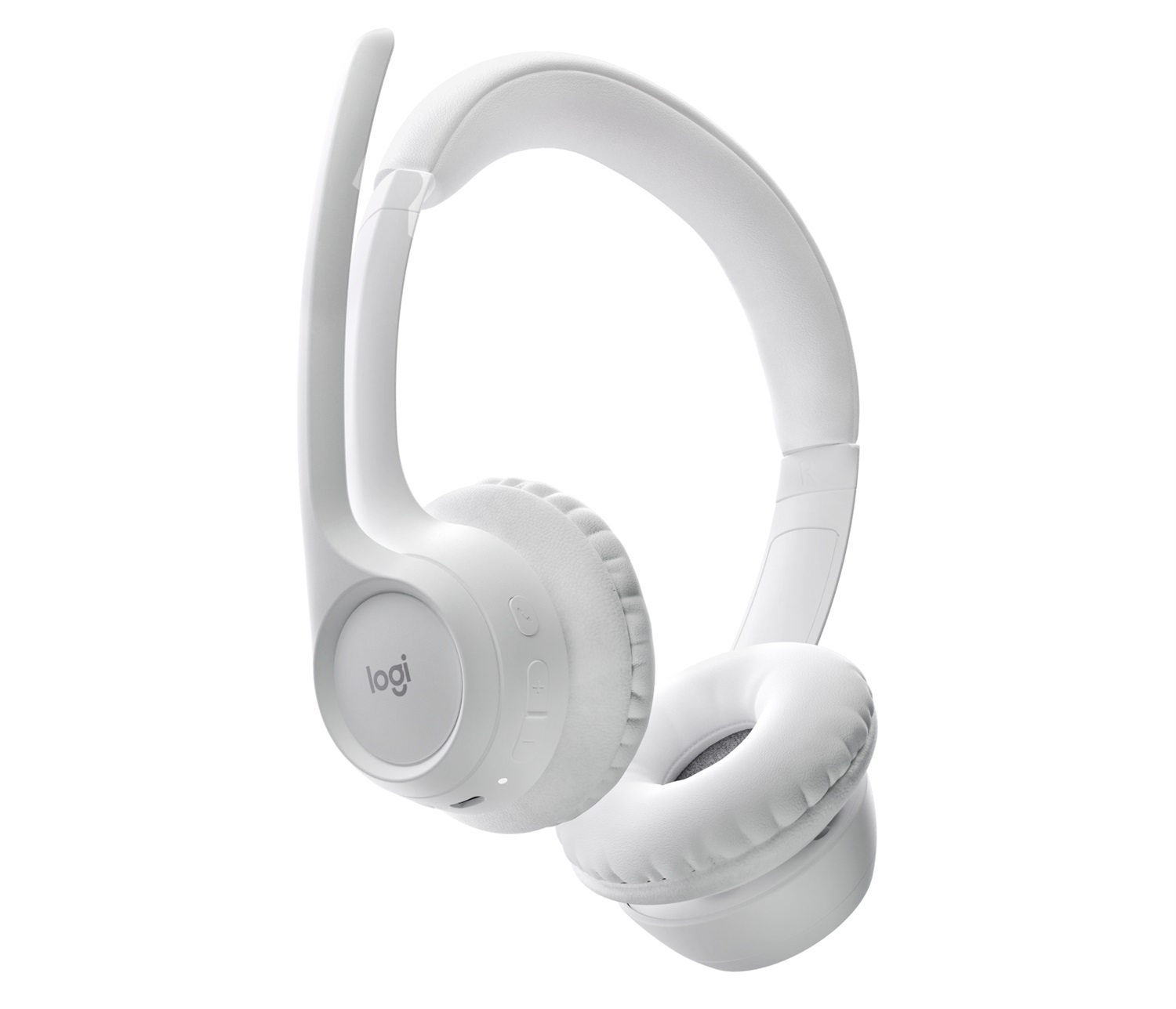 Logitech Zone 300 Cuffia con Microfono Wireless Bluetooth Bianco - Cancellazione del Rumore, Compatibile con Windows, Mac, iOS e Android