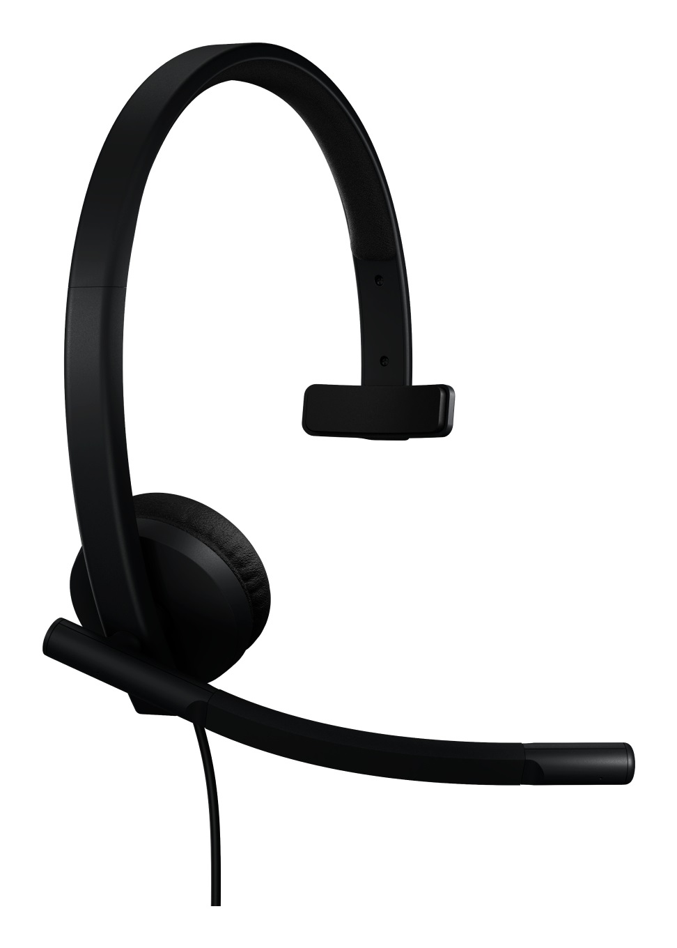 Logitech H570e - Cuffia con Microfono Cablate USB-C, Audio Mono, Cancellazione Rumore, Controlli sul Cavo, Certificata Microsoft Teams, Nera