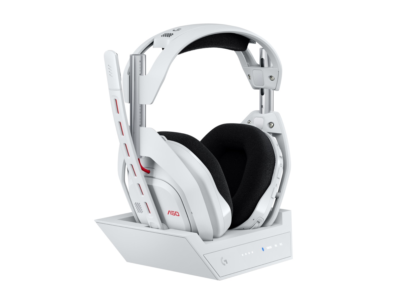 Logitech G Astro A50 (Gen 5) Cuffia con Microfono Gaming Wireless LIGHTSPEED - USB Type-C/Type-A, Bluetooth, PRO-G GRAPHENE, Passaggio fra 3 Sistemi, Bianco