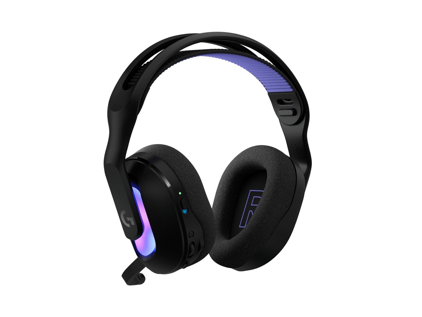 Logitech G G522 Lightspeed Cuffie Gaming Wireless Over-Ear con Microfono, LIGHTSYNC RGB, Connettività LIGHTSPEED e Bluetooth, USB-A a USB-C, Nero