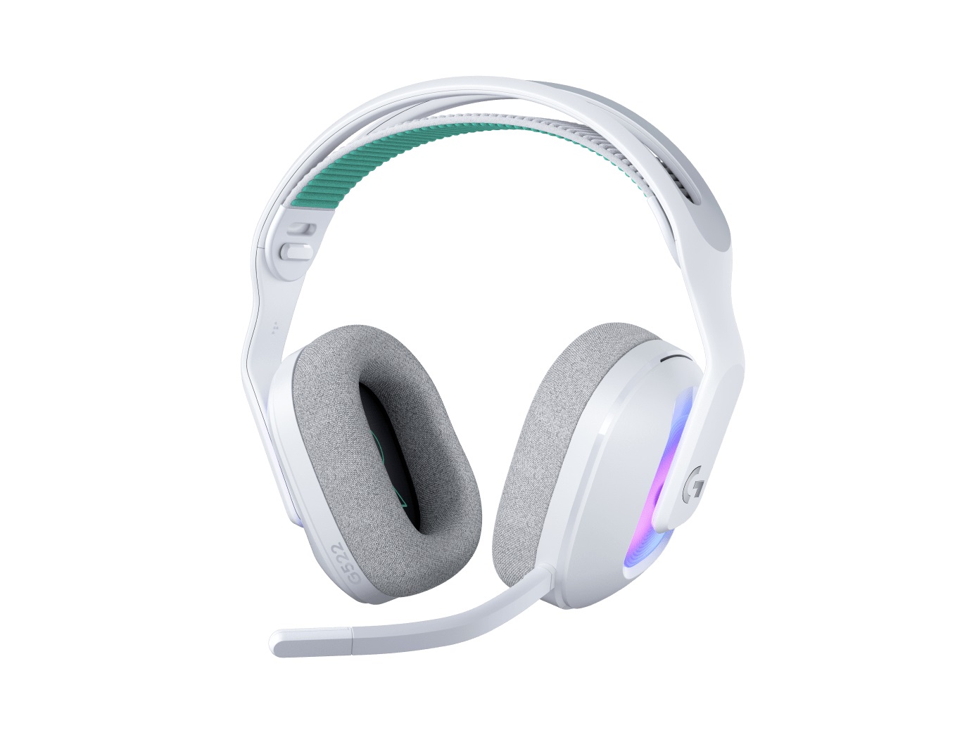 Logitech G G522 Lightspeed Cuffie Gaming Wireless Over-Ear con Microfono, RGB LIGHTSYNC, Connettività Tripla, Bluetooth e USB-C, Bianco
