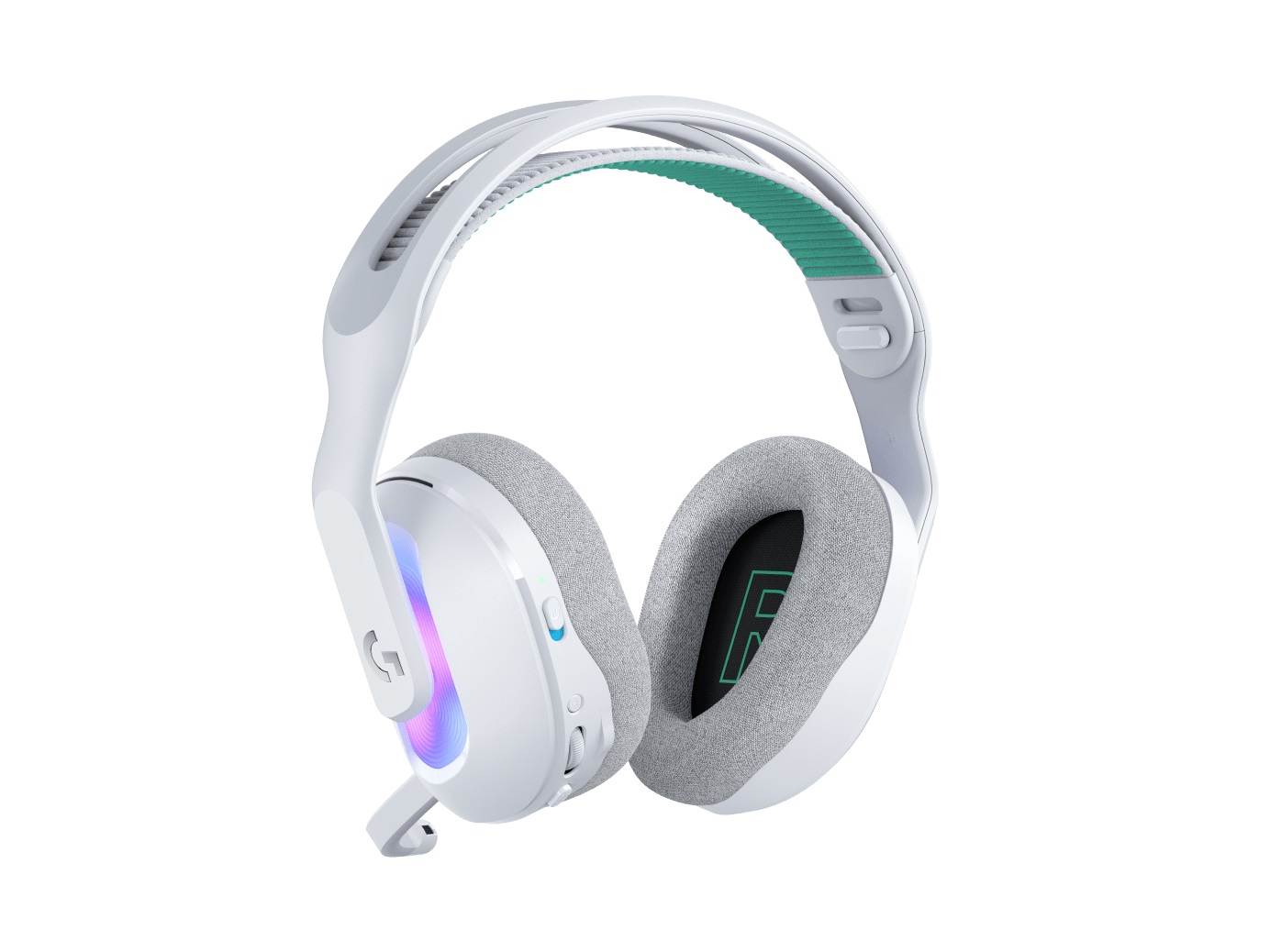 Logitech G G522 Lightspeed Cuffie Gaming Wireless Over-Ear con Microfono, RGB LIGHTSYNC, Connettività Tripla, Bluetooth e USB-C, Bianco