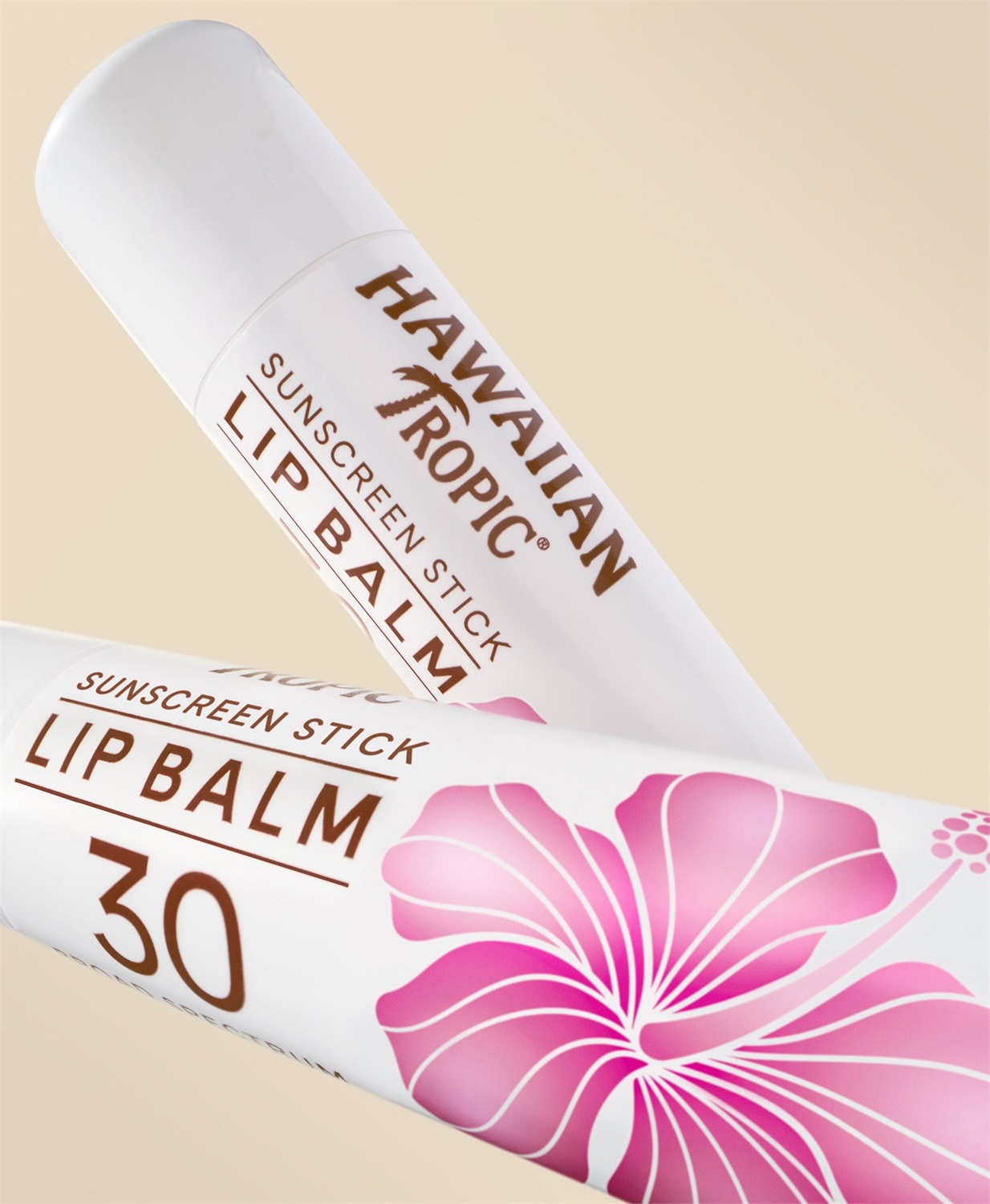 Hawaiian Tropic Balsamo per Labbra SPF 30 - 4 g, Idratante con Aloe Vera e Burro di Cacao, Protezione UVA e UVB