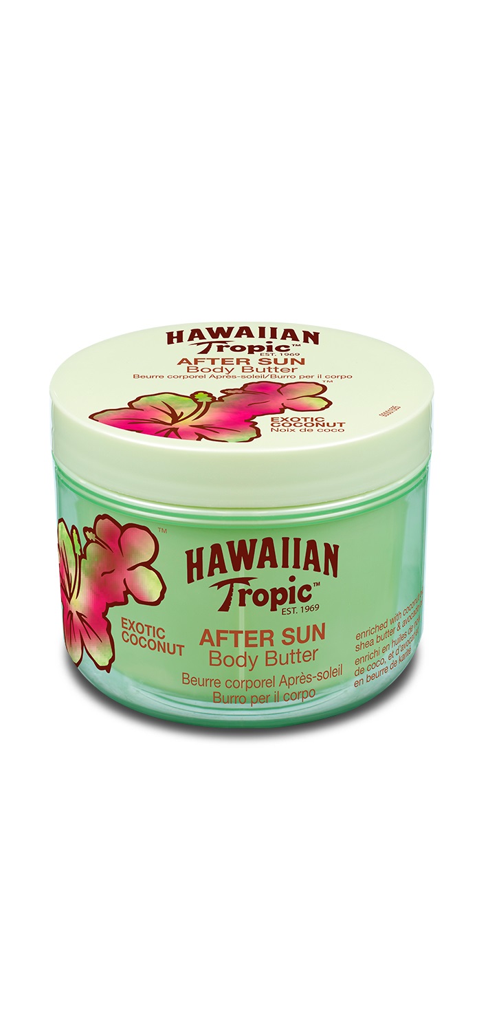 Hawaiian Tropic Enriching Body Butter Doposole - 250 ml, 12 Ore di Idratazione, con Burro di Karité e Profumo di Cocco, Vegan