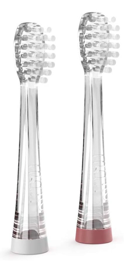 Nuvita Testina di Ricambio Media 1151B per Spazzolino Elettrico Sonic Clean&Care - 2 Pezzi, Sicura e Morbida per Bambini da 36 Mesi a 5 Anni