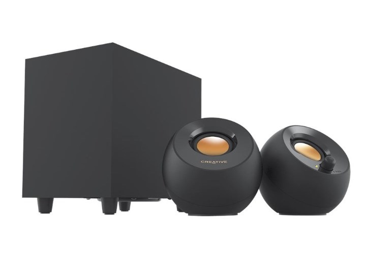 Creative Labs Creative Pebble Plus 2.1 Set di Altoparlanti Desktop USB con Subwoofer Down-Firing da 4 Pollici, Potenza Totale 8 W RMS, Nero