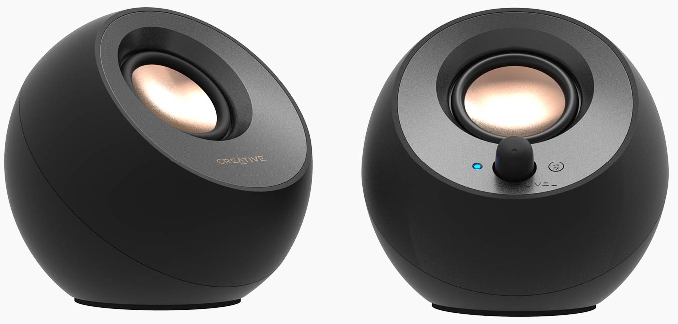 Creative Labs Pebble V3 Nero - Altoparlanti da scrivania 2.0, Bluetooth 5.0, 8W RMS, Con cavo e senza cavo