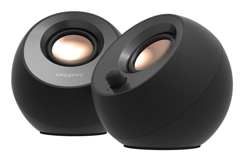 Creative Labs Pebble V3 Nero - Altoparlanti da scrivania 2.0, Bluetooth 5.0, 8W RMS, Con cavo e senza cavo