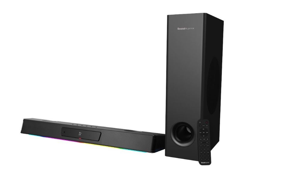 Creative Labs Sound Blaster Katana V2X Soundbar 5.1 con Subwoofer Compatto, Potenza RMS 90 W, Potenza Picco 180 W, Tecnologia Super X-Fi e Illuminazione RGB