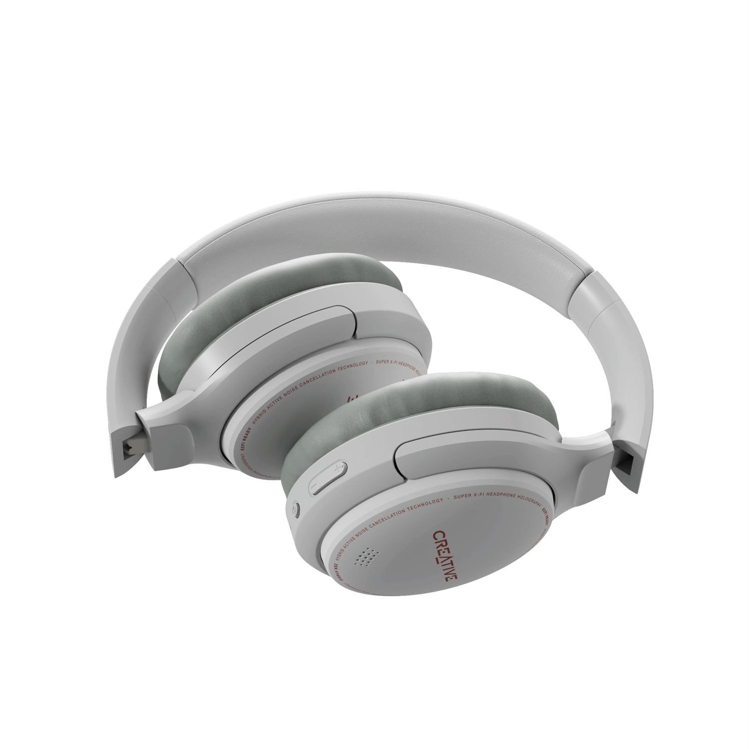 Creative Zen Hybrid Cuffie Over-Ear Wireless con Cancellazione Attiva del Rumore, Modalità Ambient, Bluetooth 5.0, Microfono Integrato - Bianco