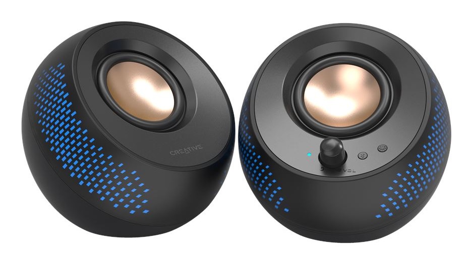 CREATIVE Pebble X Altoparlanti 2.0 USB-C con Illuminazione RGB Personalizzabile, Bluetooth 5.3, Audio USB, Potenza Fino a 15W RMS per PC e Mac