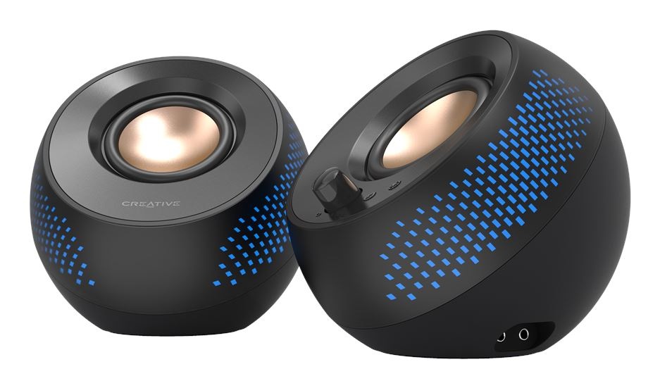 CREATIVE Pebble X Altoparlanti 2.0 USB-C con Illuminazione RGB Personalizzabile, Bluetooth 5.3, Audio USB, Potenza Fino a 15W RMS per PC e Mac