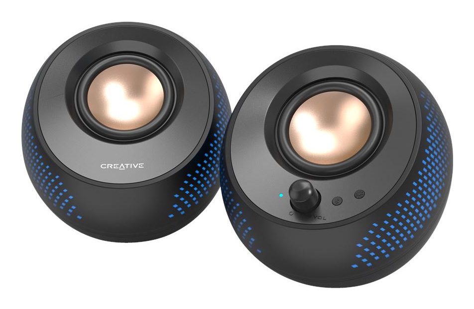 CREATIVE Pebble X Altoparlanti 2.0 USB-C con Illuminazione RGB Personalizzabile, Bluetooth 5.3, Audio USB, Potenza Fino a 15W RMS per PC e Mac