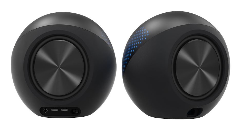 CREATIVE Pebble X Altoparlanti 2.0 USB-C con Illuminazione RGB Personalizzabile, Bluetooth 5.3, Audio USB, Potenza Fino a 15W RMS per PC e Mac