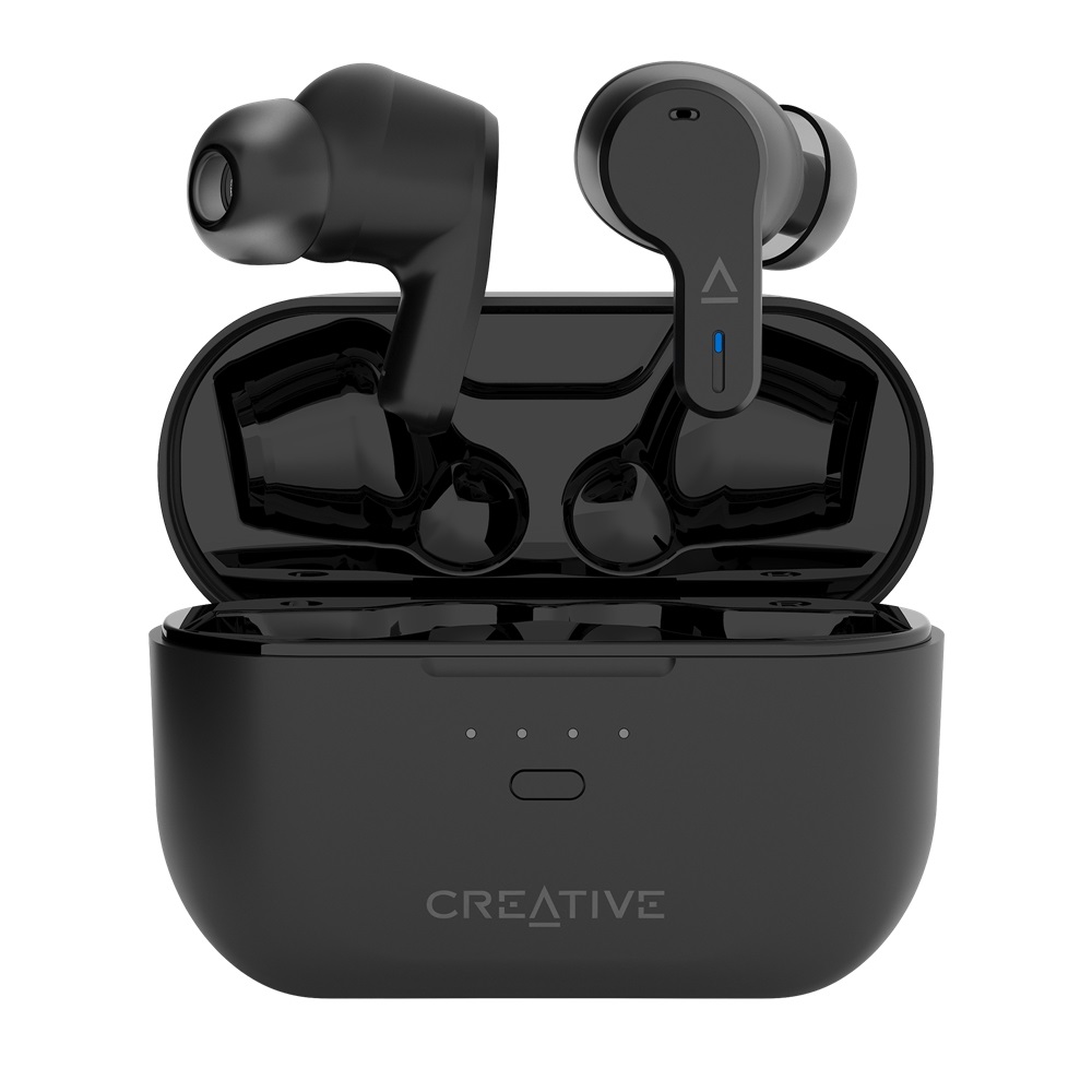 Creative Labs Zen Air Pro Auricolare True Wireless Stereo (TWS) Nero con Bluetooth 5.3, Riduzione Attiva del Rumore, IPX5 e Fino a 33 Ore di Autonomia
