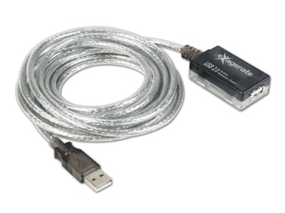 Hamlet Prolunga Extender USB 2.0 da 5 metri con Ripetitore Attivo e Velocità di 0,48 Gbit/s