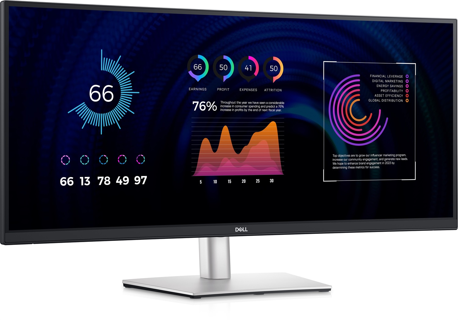 DELL P3424WE Monitor Curvo 34.1