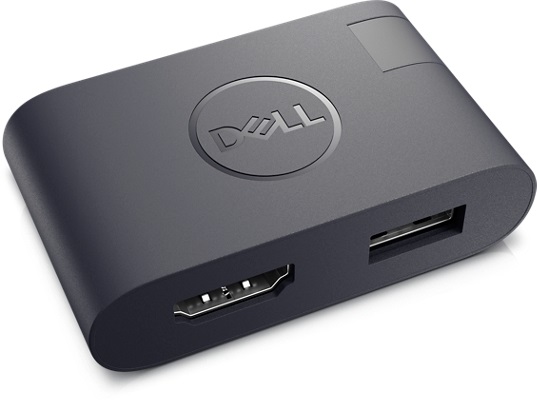 DELL DA20 - Adattatore USB tipo-C a HDMI e USB, Maschio/Femmina, Dritto, Nero