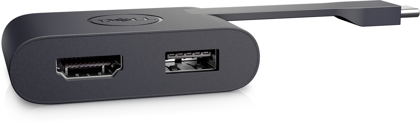 DELL DA20 - Adattatore USB tipo-C a HDMI e USB, Maschio/Femmina, Dritto, Nero