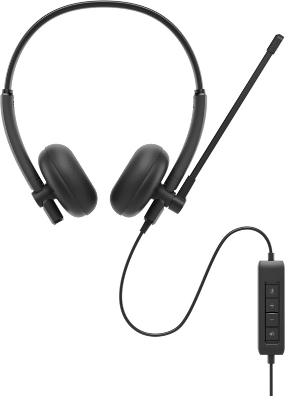 Dell WH125 Auricolare Cablato USB-C a Padiglione per Musica e Chiamate - Nero