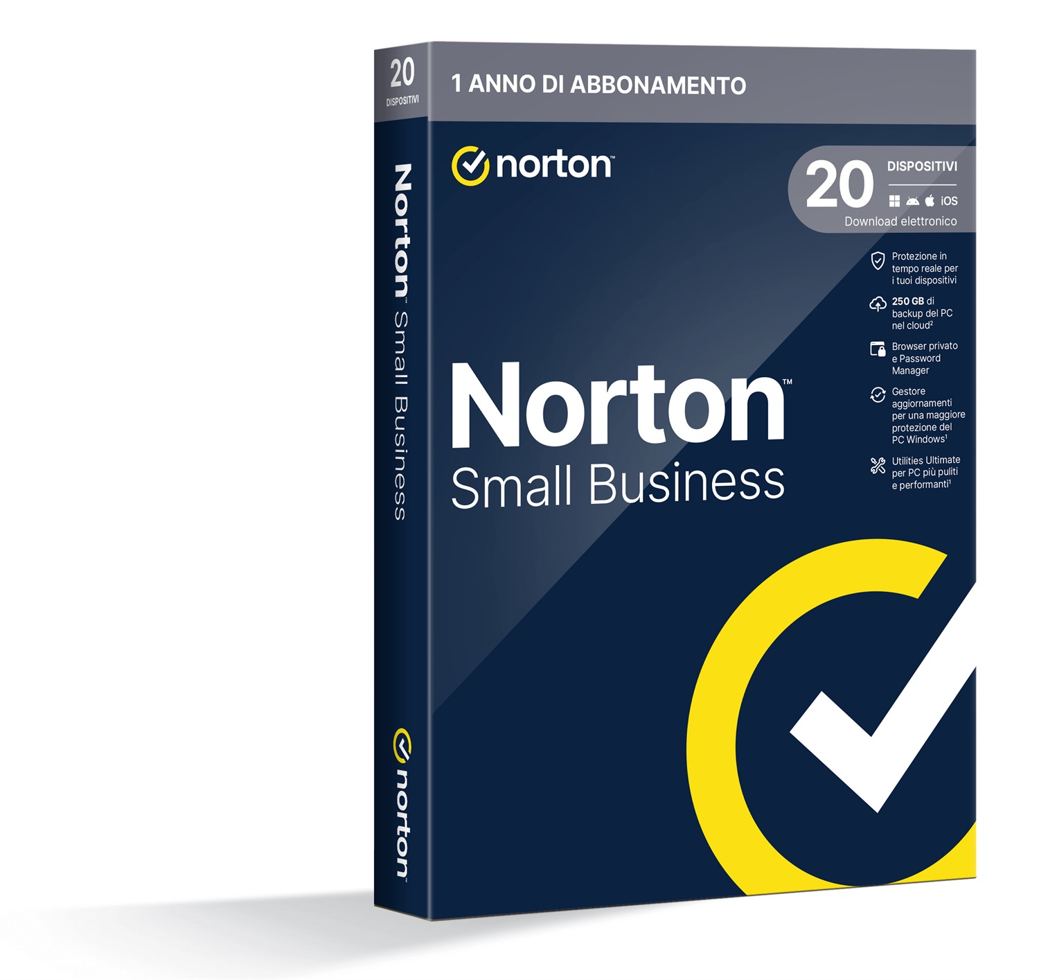 Norton Small Business | Protezione Antivirus per Piccole Imprese e Small Office | 20 Dispositivi | Licenza di 1 Anno