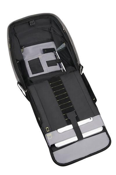 Samsonite Securipak - Zaino Porta PC Antifurto per Laptop 15,6 Pollici, 44 cm, 17 L, Grigio (Cool Grey)