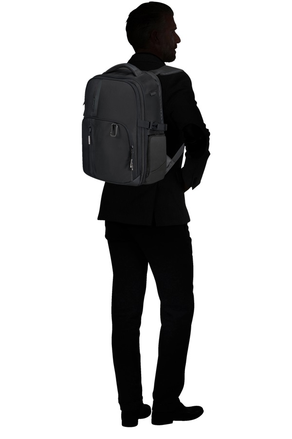 Samsonite BIZ2GO Zaino Porta PC Nero 44 x 33 x 20 cm - Poliestere Riciclato, per PC fino a 15.6