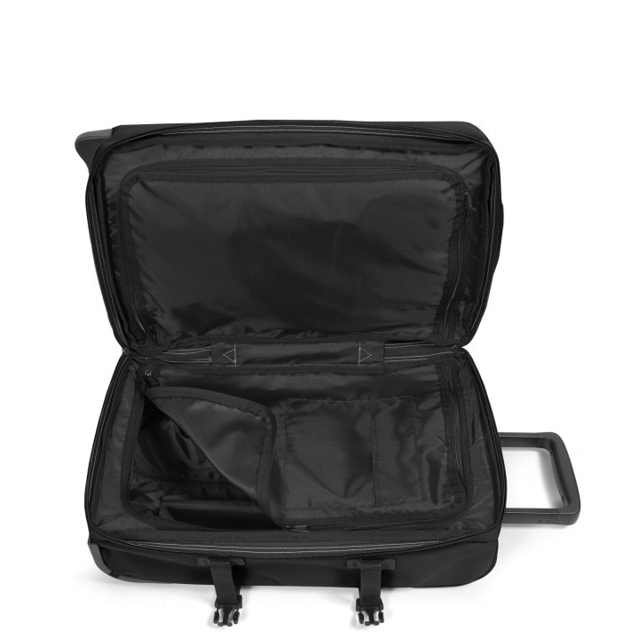 Eastpak Tranverz S Trolley Nero 42 L - Doppio Scomparto, Lucchetto TSA, Cinghie di Compressione