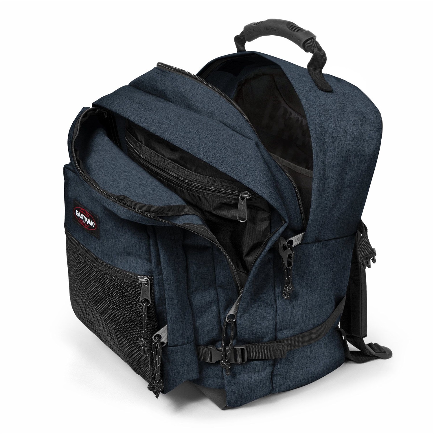 EASTPAK Ultimate Zaino Unisex - Adulto, Triple Denim, 42x32x26 cm, Nylon 100% Resistente, 2 Scomparti Principali con Tasca Frontale in Mesh