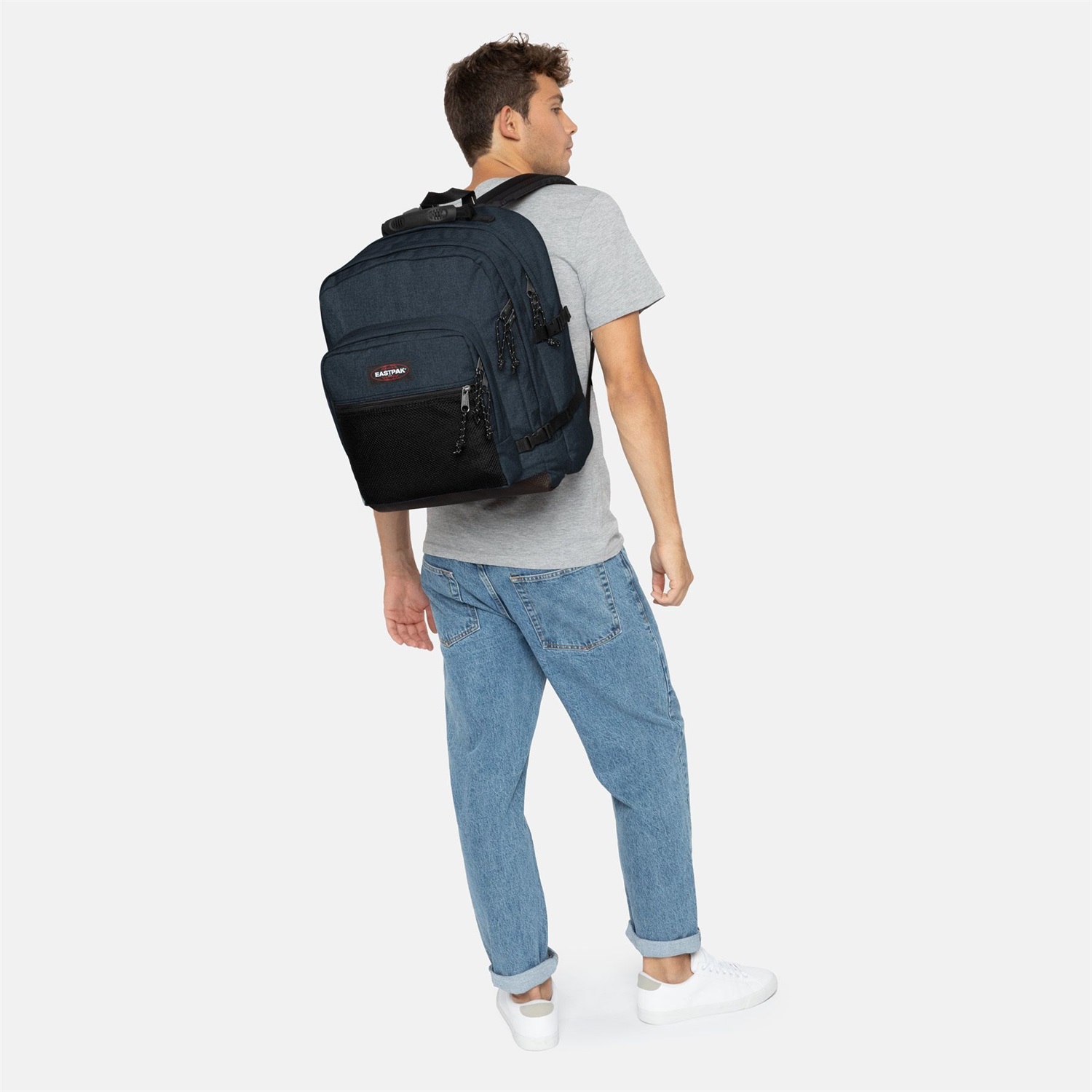 EASTPAK Ultimate Zaino Unisex - Adulto, Triple Denim, 42x32x26 cm, Nylon 100% Resistente, 2 Scomparti Principali con Tasca Frontale in Mesh