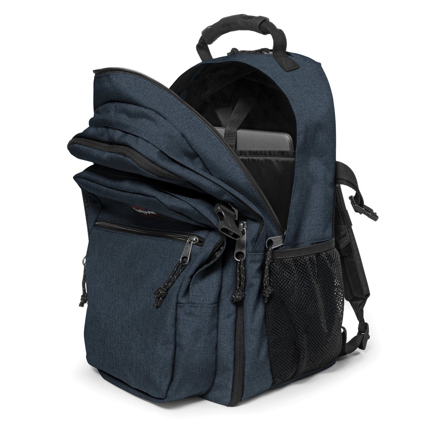 Eastpak TUTOR Zaino 39 L - Triple Denim (Blu) con Due Scomparti, Tasca Frontale e Custodia Imbottita per Laptop da 15 Pollici