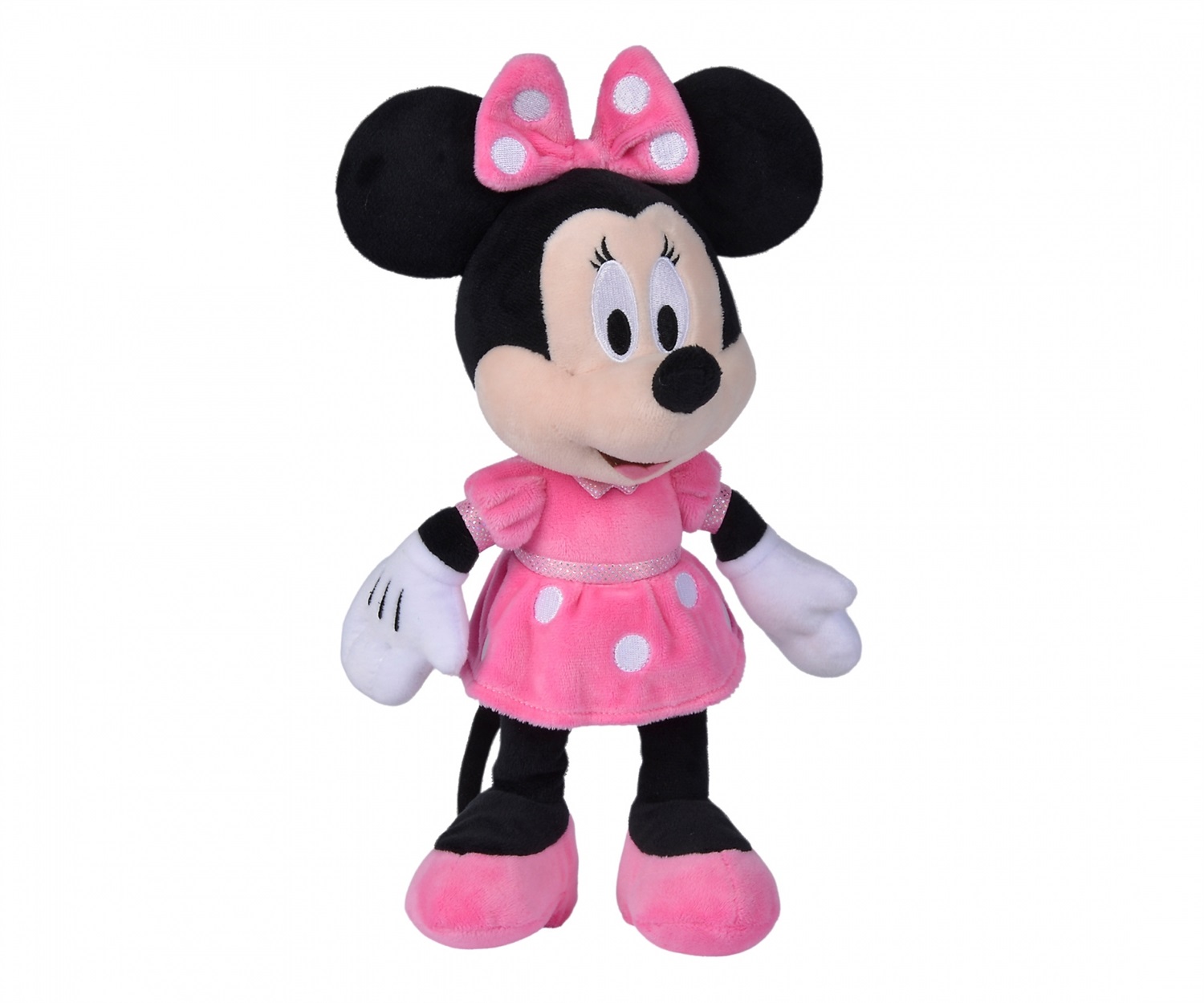 Simba Toys Peluche Minnie Mouse 25 cm - Abito Rosa, Morbido e Adatto ai Bambini