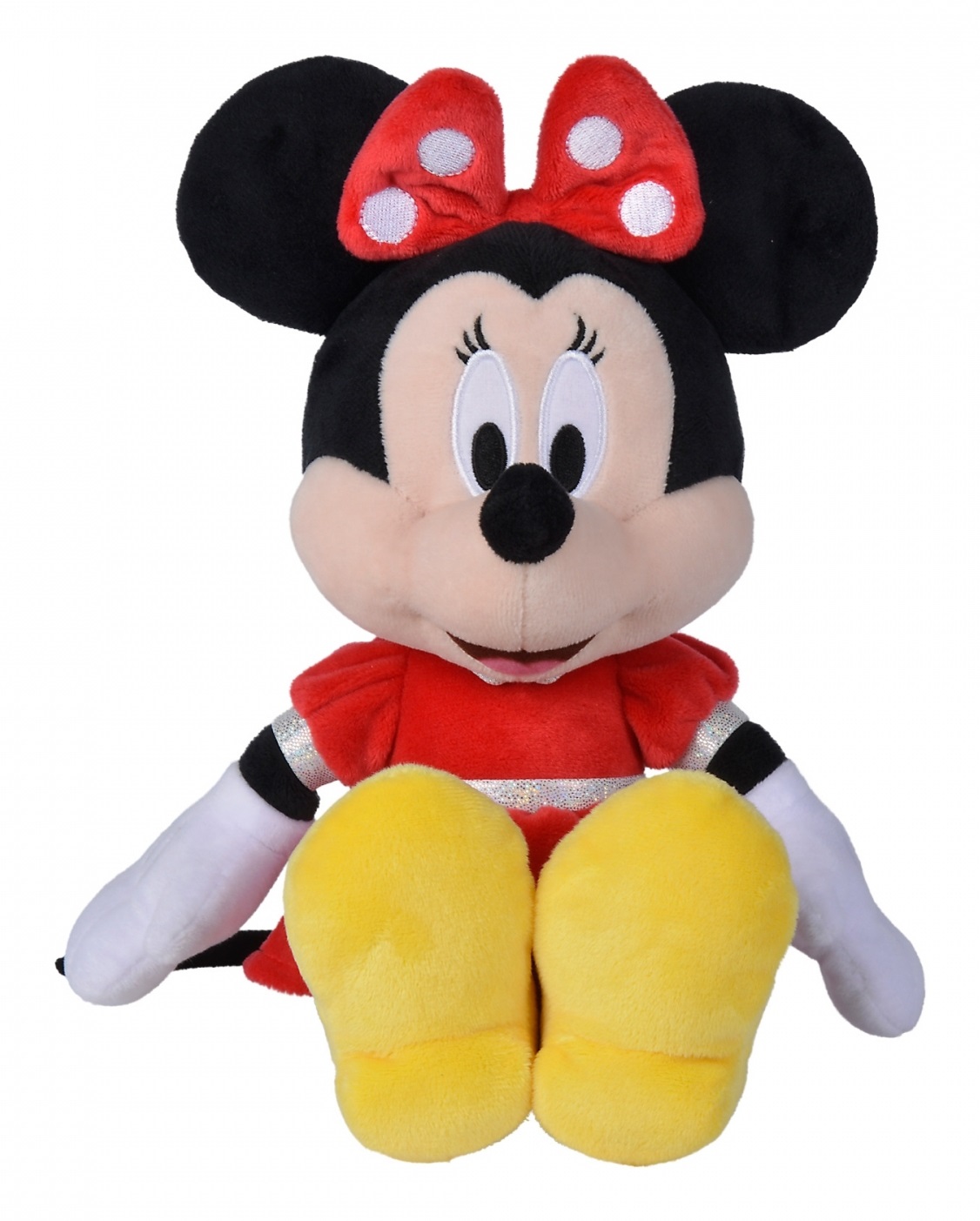 Simba Peluche Minnie Mouse Abito Rosso 35 cm - Morbido e Ufficiale Disney