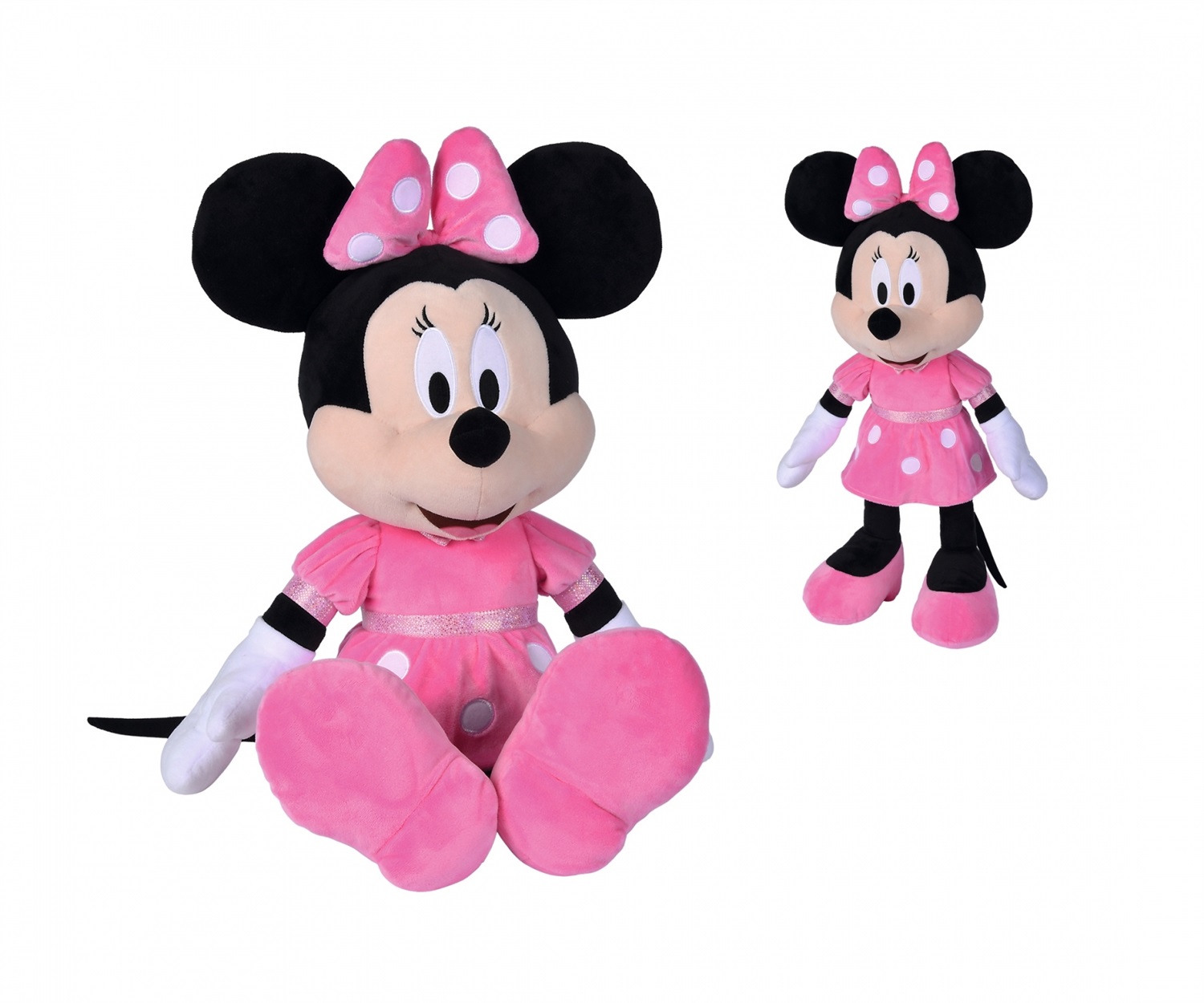 Simba 6315870233 Peluche Minnie Mouse Morbido con Abito Fucsia - 61 cm, Adatto da 0 Mesi
