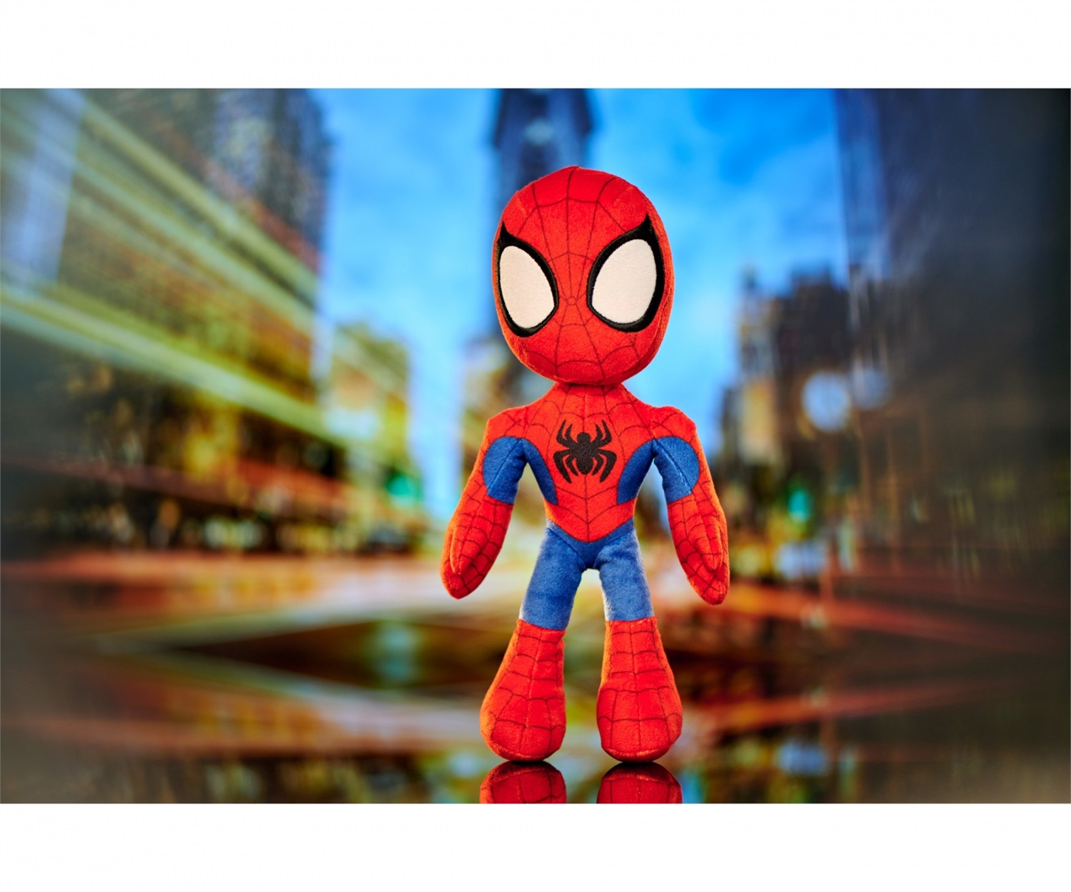 Simba - Disney Plush Marvel Spidey, Peluche 25 cm con Occhi che Brillano al Buio, 0 Mesi