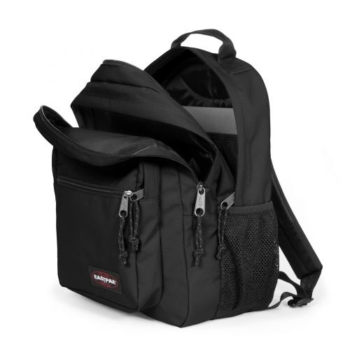 Eastpak Morius Zaino Casual Nero in Poliestere con Scomparti Multipli e Imbottitura per Laptop