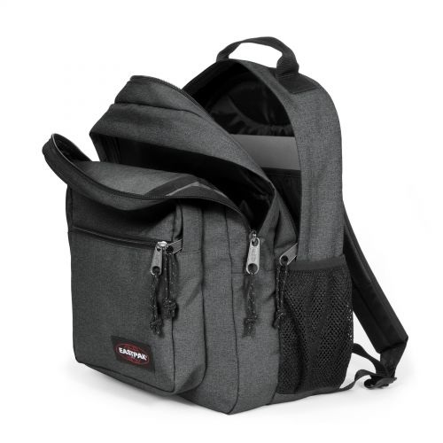 Eastpak Morius Zaino Black Denim - Zaino Casual in Poliestere con Scomparti Multipli e Tasca per Laptop