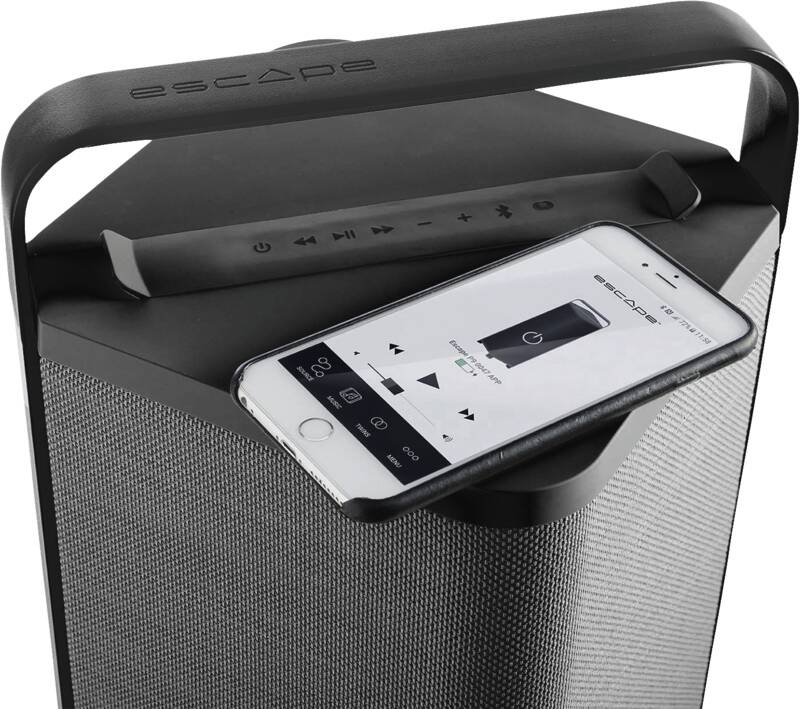 Escape P9 - Cassa Bluetooth portatile nera, resistente agli spruzzi d'acqua, 100W, 16 ore di autonomia