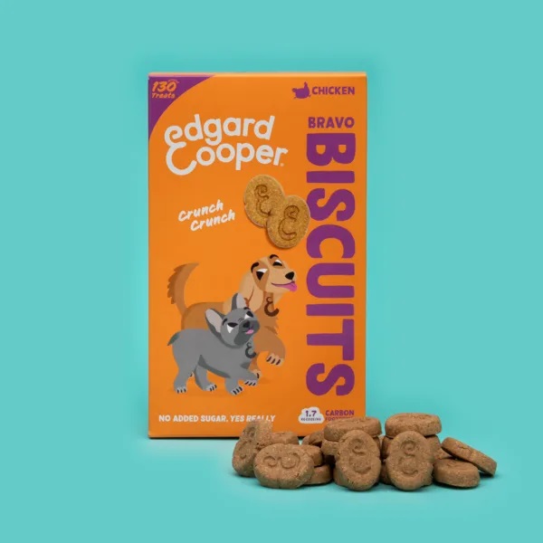 Edgard & Cooper Biscotti per Cani al Pollo e Mirtilli - 400 g, Senza Cereali e Senza Zuccheri Aggiunti