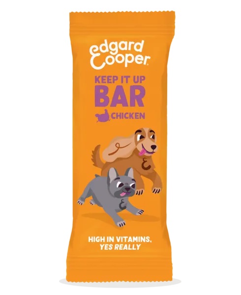 Edgard & Cooper Barretta Snack per Cani al Pollo - 30 g, con Piselli, Carote e Mirtilli Rossi, Senza Cereali e Zuccheri Aggiunti