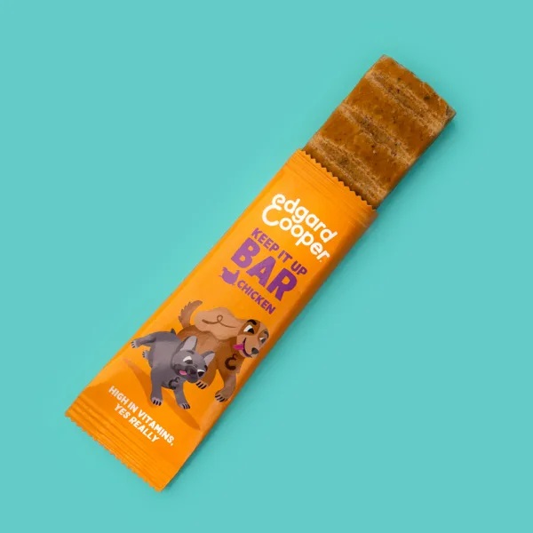 Edgard & Cooper Barretta Snack per Cani al Pollo - 30 g, con Piselli, Carote e Mirtilli Rossi, Senza Cereali e Zuccheri Aggiunti