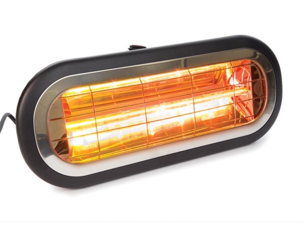 Perel Riscaldatore da Terrazza 2000W Low Glare IP65 Impermeabile Orientabile 45° per Esterni