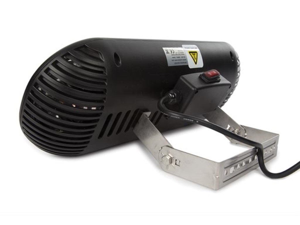 Perel Riscaldatore da Terrazza 2000W Low Glare IP65 Impermeabile Orientabile 45° per Esterni
