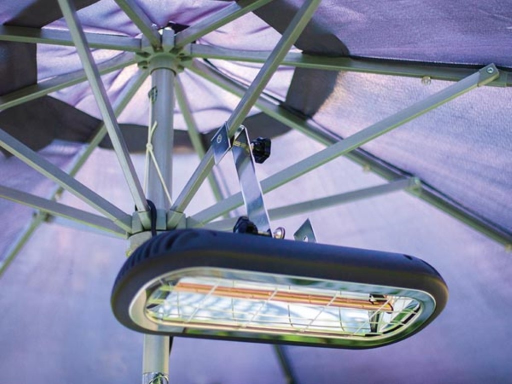 Perel Riscaldatore da Terrazza 2000W Low Glare IP65 Impermeabile Orientabile 45° per Esterni