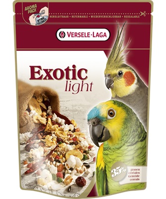 Versele-Laga Exotic Light Mix 750g - Miscela di cereali e semi per pappagalli e grandi parrocchetti con 35% di cereali soffiati