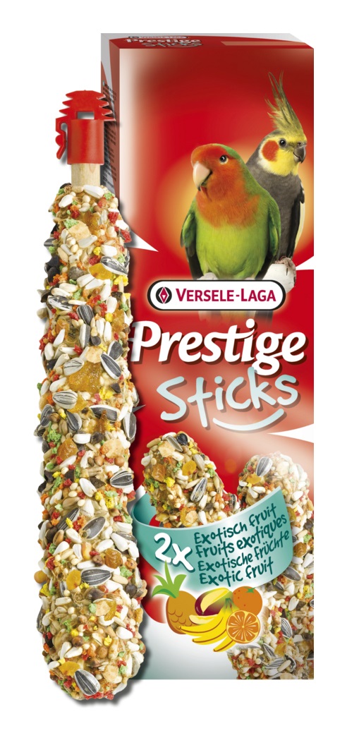 Versele Laga Stick per Parrocchetti alla Frutta Tropicale - 140 g, Snack con Ananas, Banana, Arancia e Mango