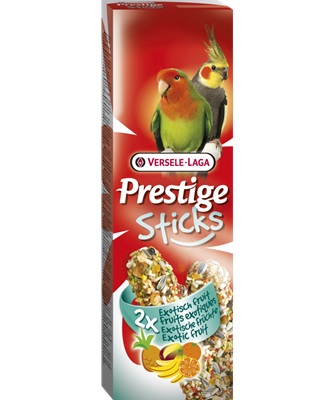Versele Laga Stick per Parrocchetti alla Frutta Tropicale - 140 g, Snack con Ananas, Banana, Arancia e Mango