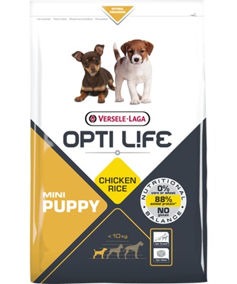 Versele-Laga Opti Life Puppy Mini Alimento Secco per Cuccioli di Piccole Razze con Pollo e Riso - 2,5 kg